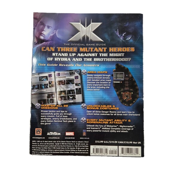 Bradygames XMen The Official Game Strategy Guide For PS 2, Xbox, PC Cd Rom GCube - Picture 2 of 7